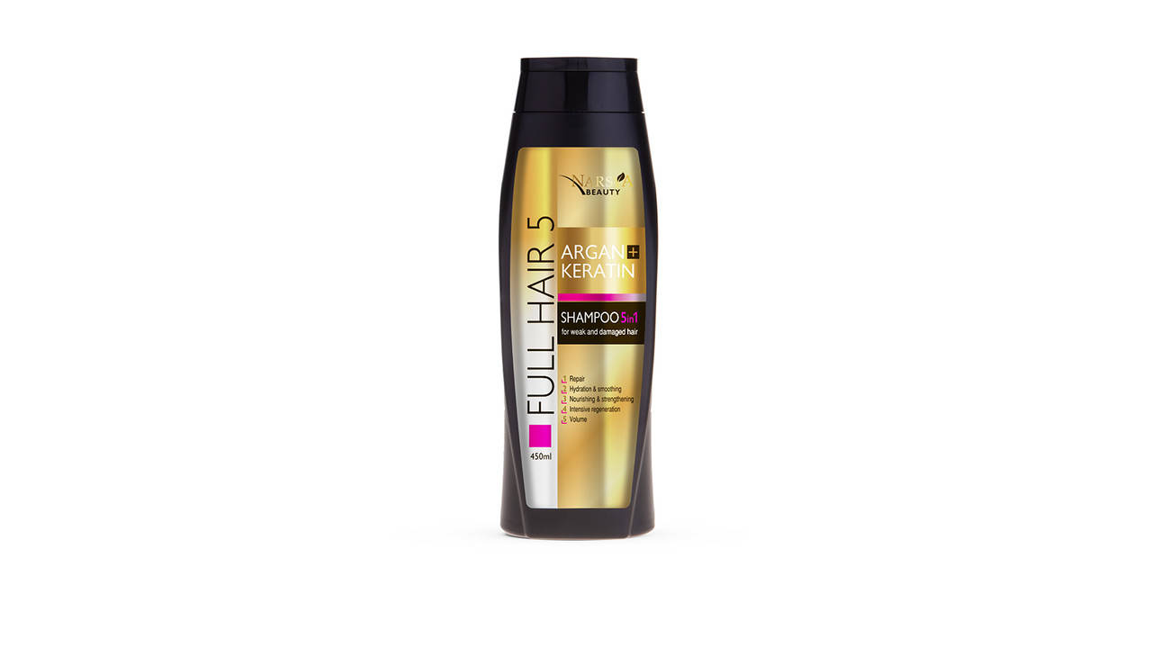 

Шампунь для волос с арганом и кератином 5 в 1 Argan&Keratin от Arsy Cosmetics 450 мл