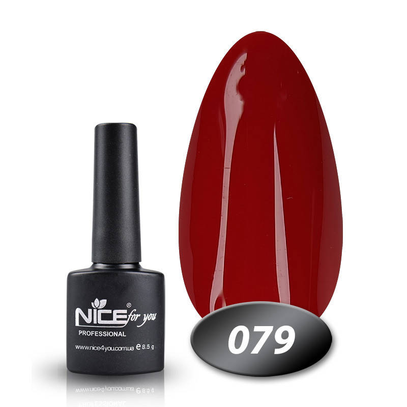 

Гель лак Nice for you 079 темно-красный 8,5 мл