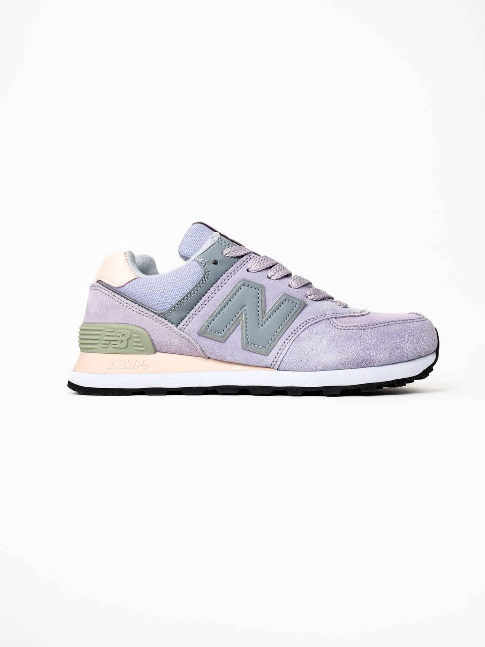 

Кроссовки женские New Balance 574 Violet, нью беленс 574 фиолетовые, замша, Фиолетовый