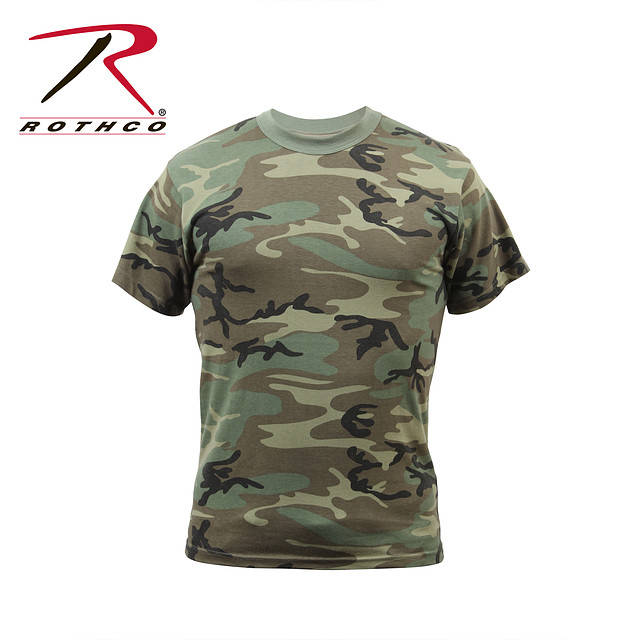 

Футболка мужская камуфляж - woodland поликотон 60/40 ROTCHO USA L