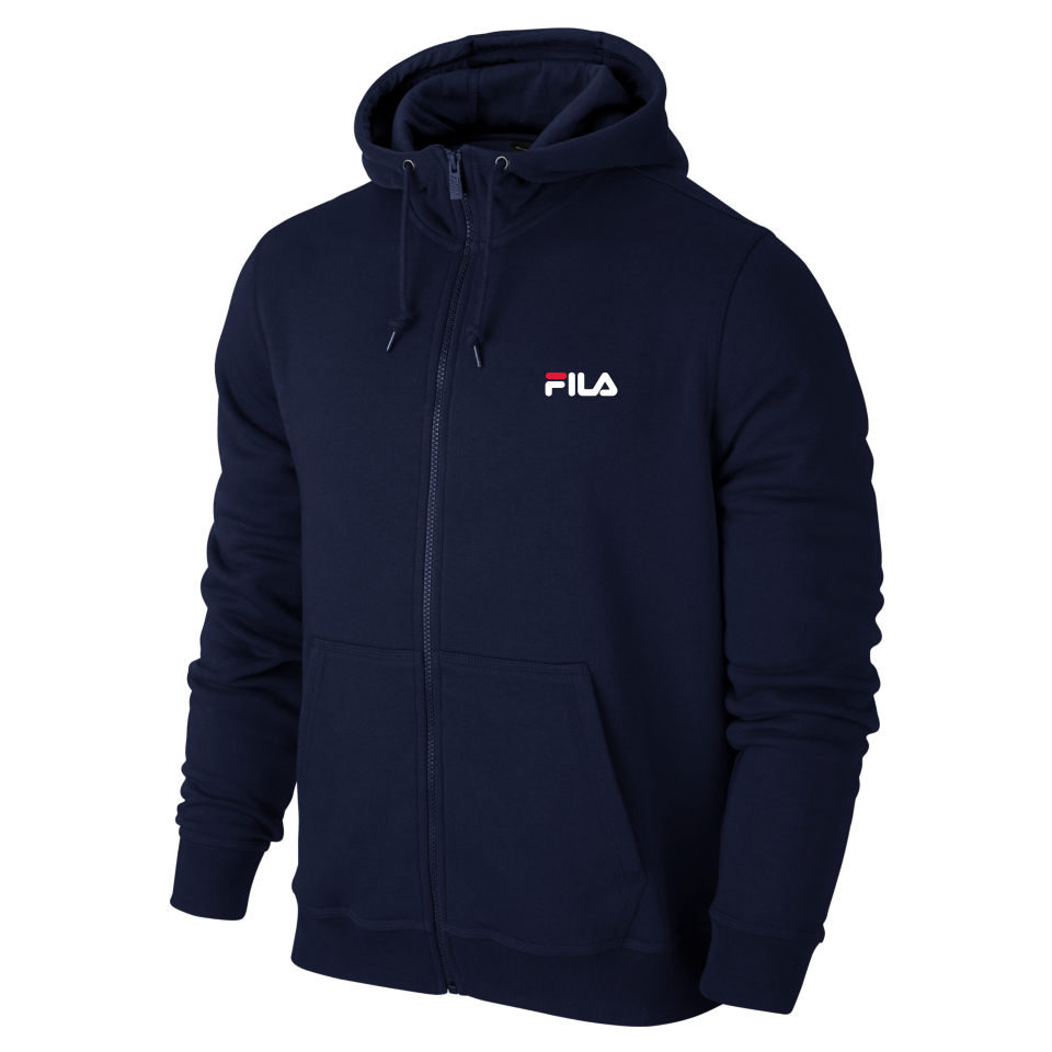 

Спортивная толстовка Fila, синяя, на змейке, Синий