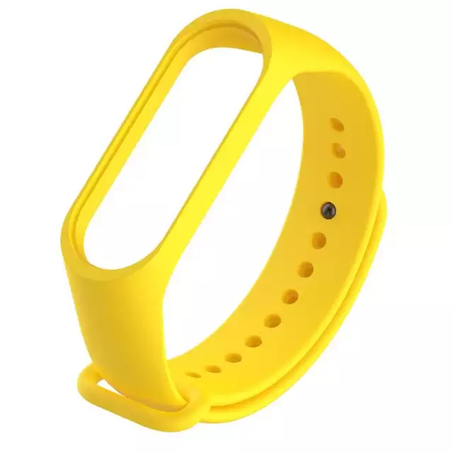 

Силиконовый жёлтый ремешок на фитнес трекер Xiaomi mi band 4 / 3 браслет аксессуар замена