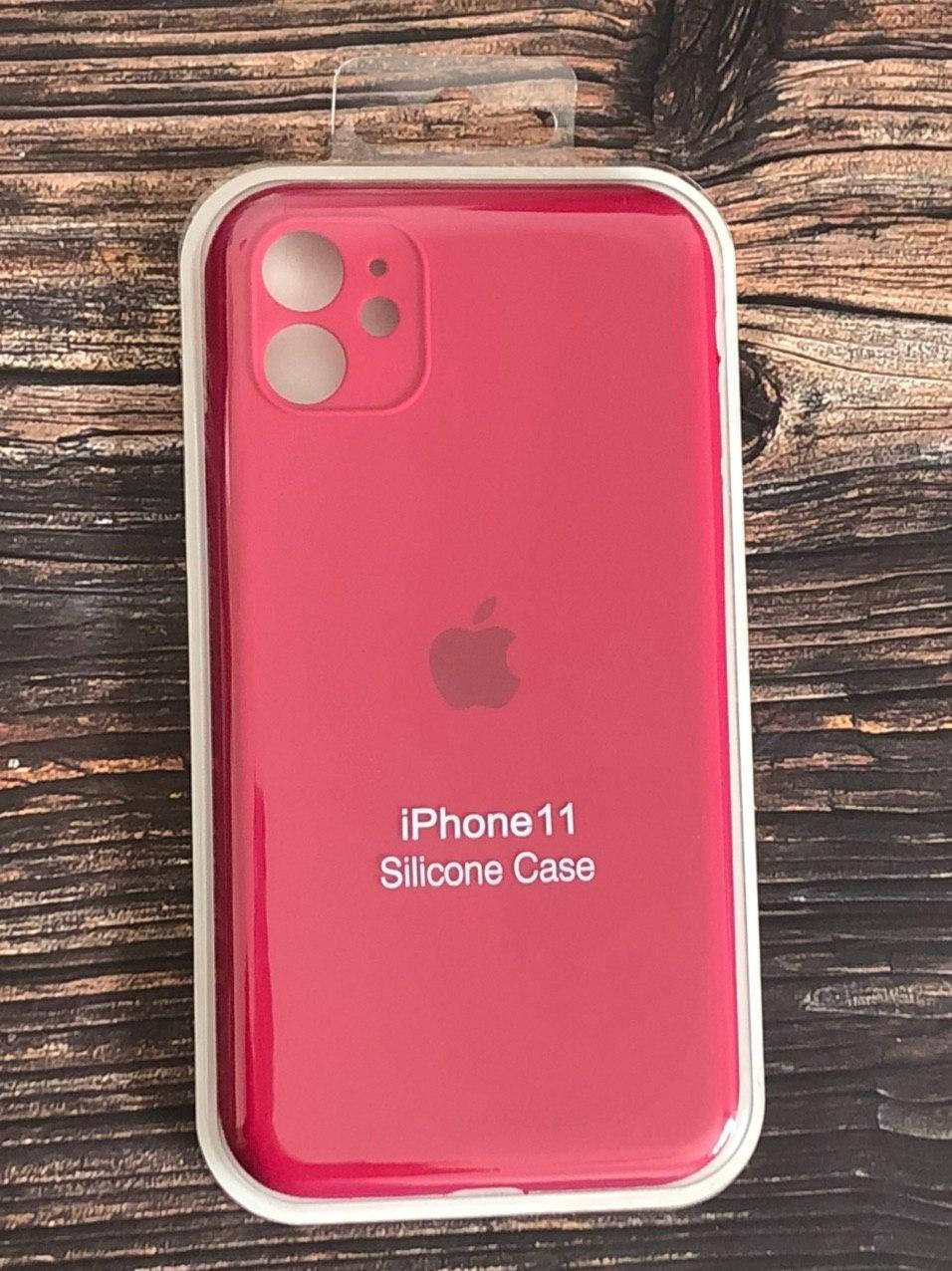 

Чехол iPhone 11 (silicon case - Full Cover) "Темно-розовый №36"