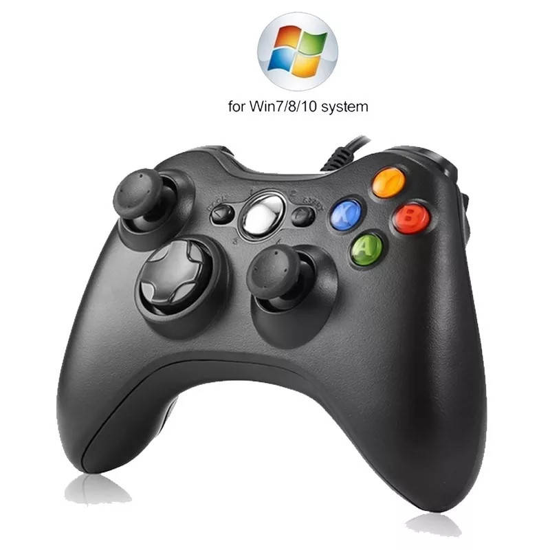 

Джойстик проводной геймпад для X360 и ПК, Черный