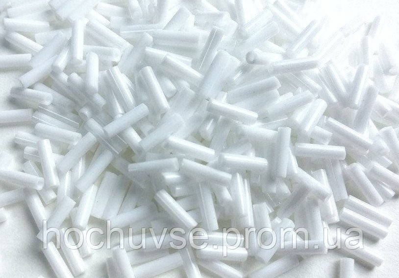 

Стеклярус Miyuki 6 мм 0402 - White Opaque Фасування 5 г.