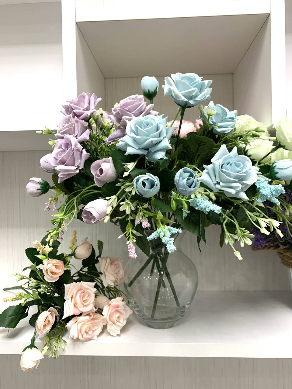 

Искусственные розы , декоративный букет роз ( 32 см ), Зелёный