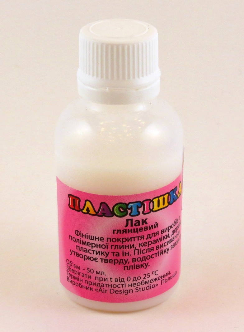 

Лак глянцевый " Пластишка ", Финишное, защитное покрытие, что придаёт блеск готовому изделию, 50 мл, Белый