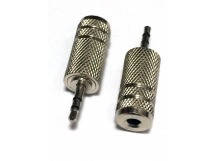 

Переходник шт.2,5мм 4С -гн.3,5мм стерео, gold, корпус металл.