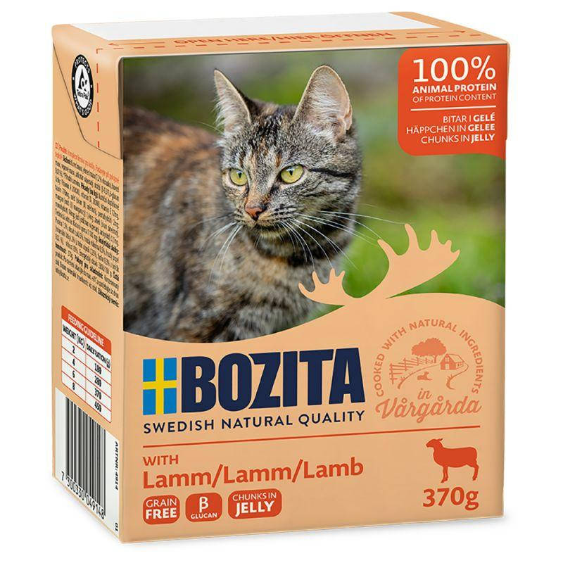 

Bozita (Бозита) корм для котов кусочки в желе с ягненком (370г)