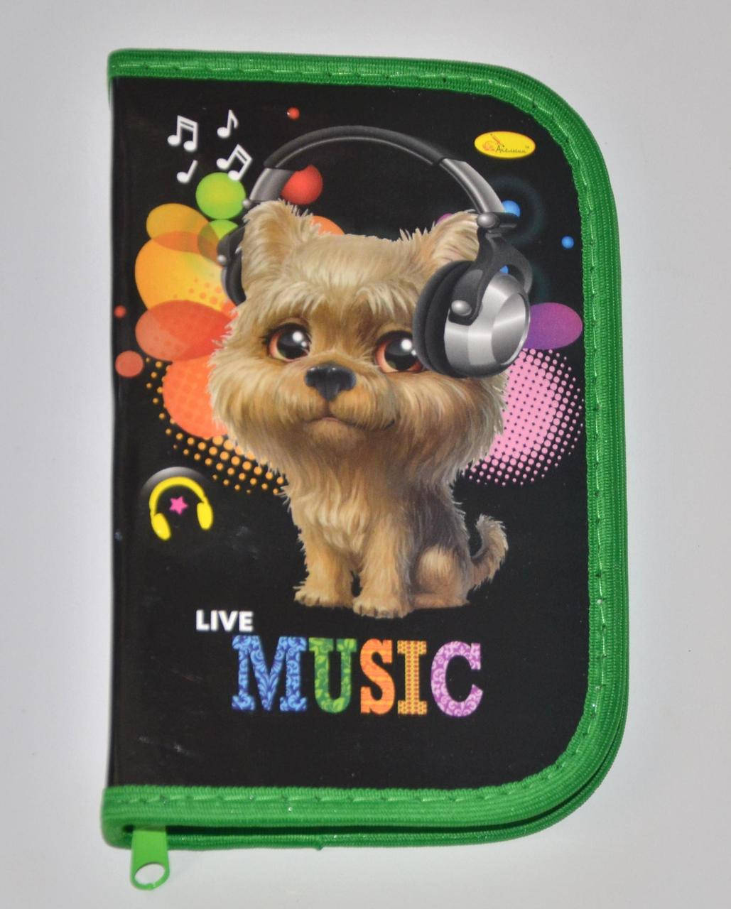 

Пенал-книжка на 1 отд. (без наполнения) / Собачка в наушниках