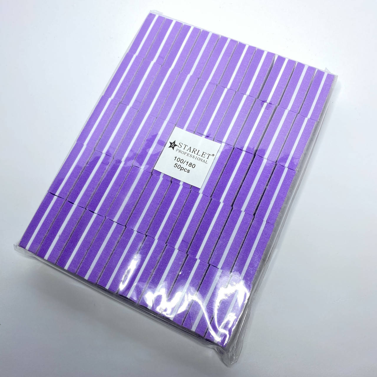 

Бафы для шлифовки ногтей Starlet Professional 100/180 фиолетовые 50 шт