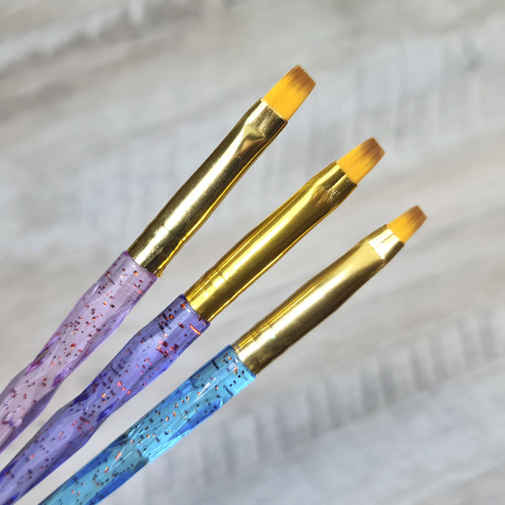 

Набор кистей для геля, полигеля, акрила Sweet Nails 3шт