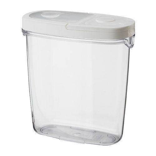 

IKEA/365+ Контейнер+крышка д/сухих продуктов, прозрачный, белый 1,3л.