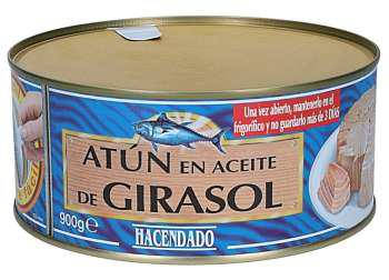 

Тунец в подсолнечном масле Hacendado Atun en Aceite Girasol 900 г (шт.)
