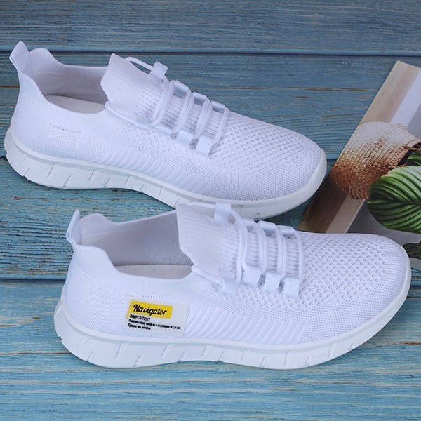 

Мокасины кроссовки женские белые на шнурках летние тканевые (Код: 1866)