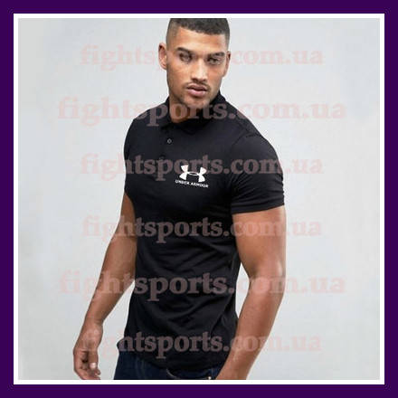 

Мужская Футболка Поло UNDER ARMOUR BLACK "В стиле"