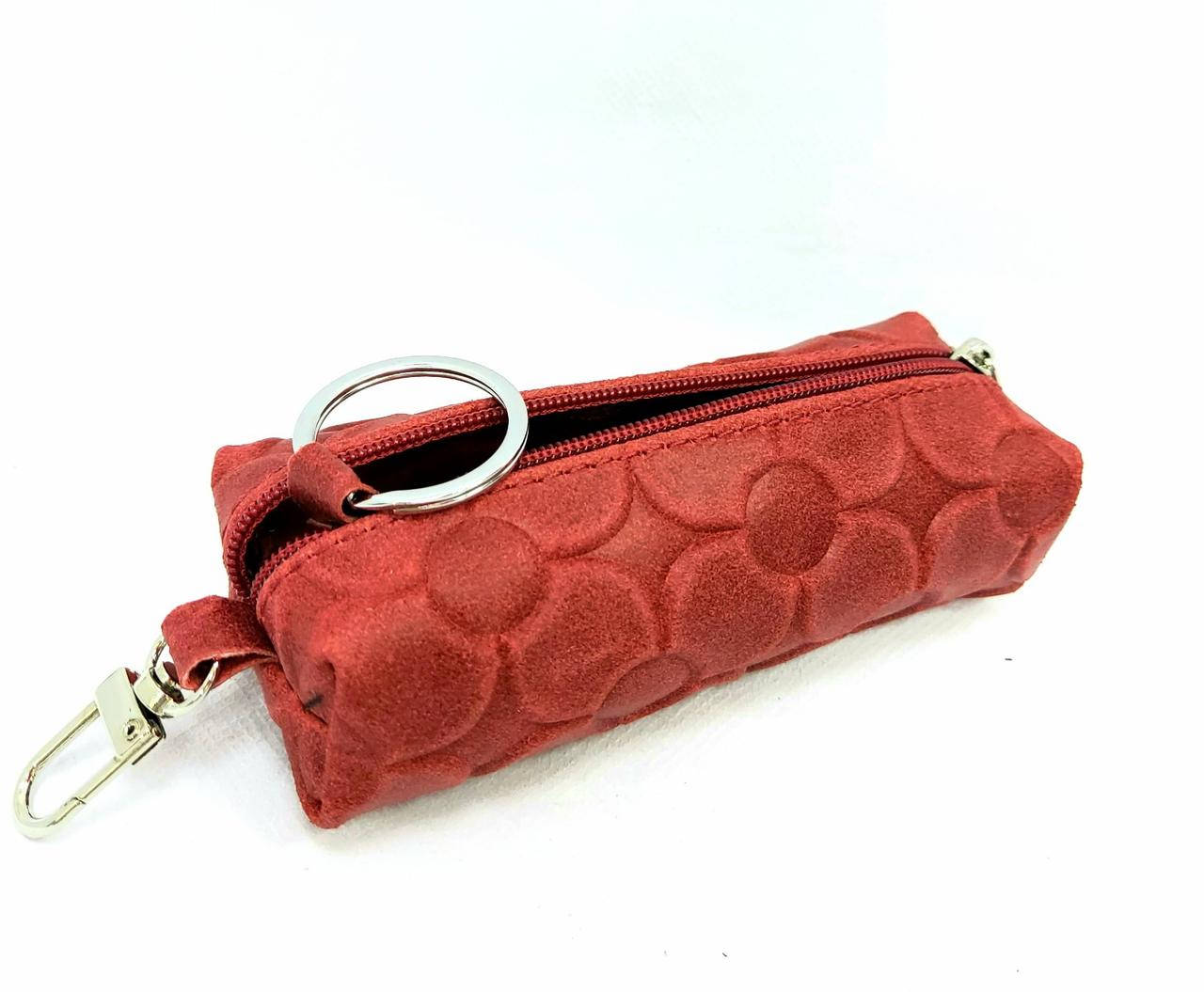 

Кожаная ключница Чехол для ключей из натуральной кожи красный