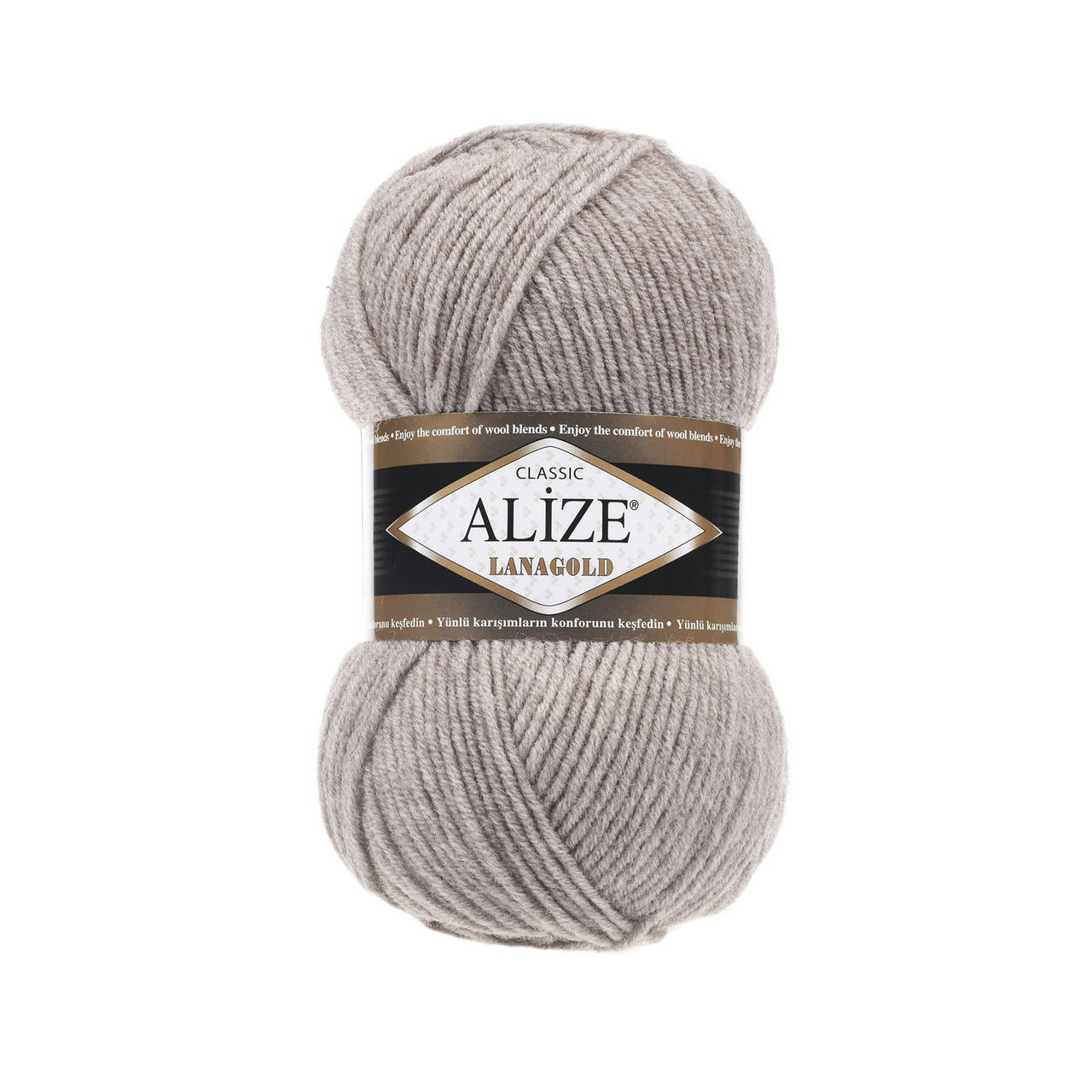 

Пряжа полушерстяная LANAGOLD ALIZE 49% - шерсть 51% -акрил светло-коричневый меланж 207