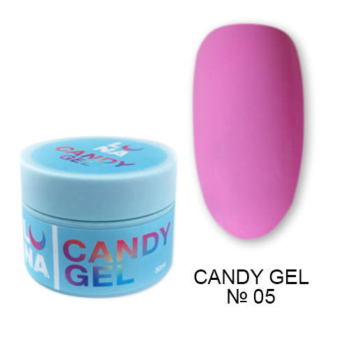 

Luna Candy Gel № 05 - камуфлирующий гель (ярко-розовый), 30 мл