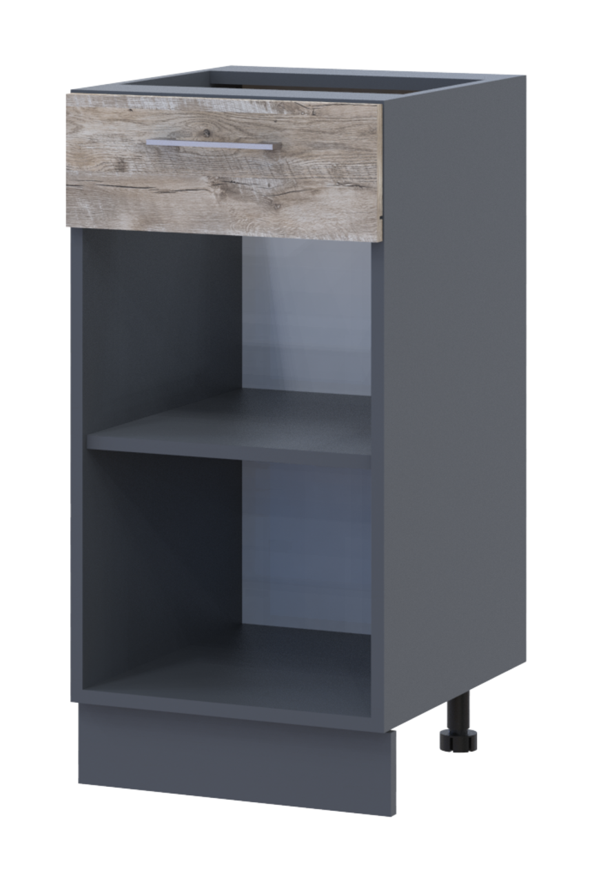 Кухня Doros Лея НЯ82_40 нижня вузька Графіт/Клондайк ДСП 40х46.6х82 (80359569.6) 2