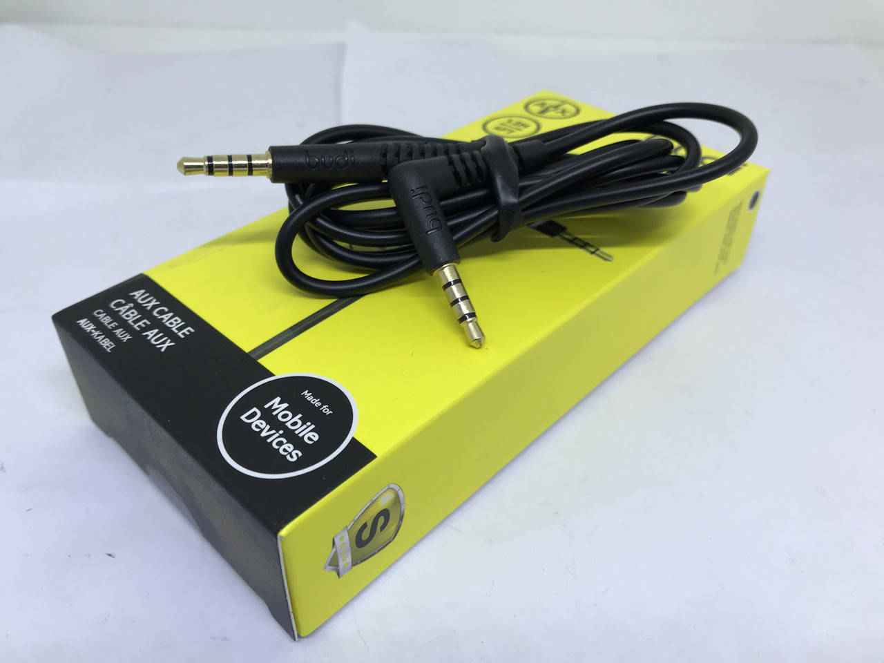 

Кабель соединительный AUX Budi 3.5 mm jack - 3.5 mm jack, Черный