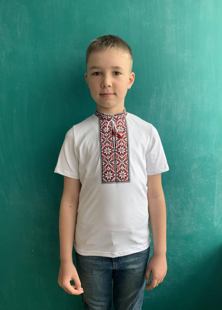 

Вышиванка для мальчика Класика красная