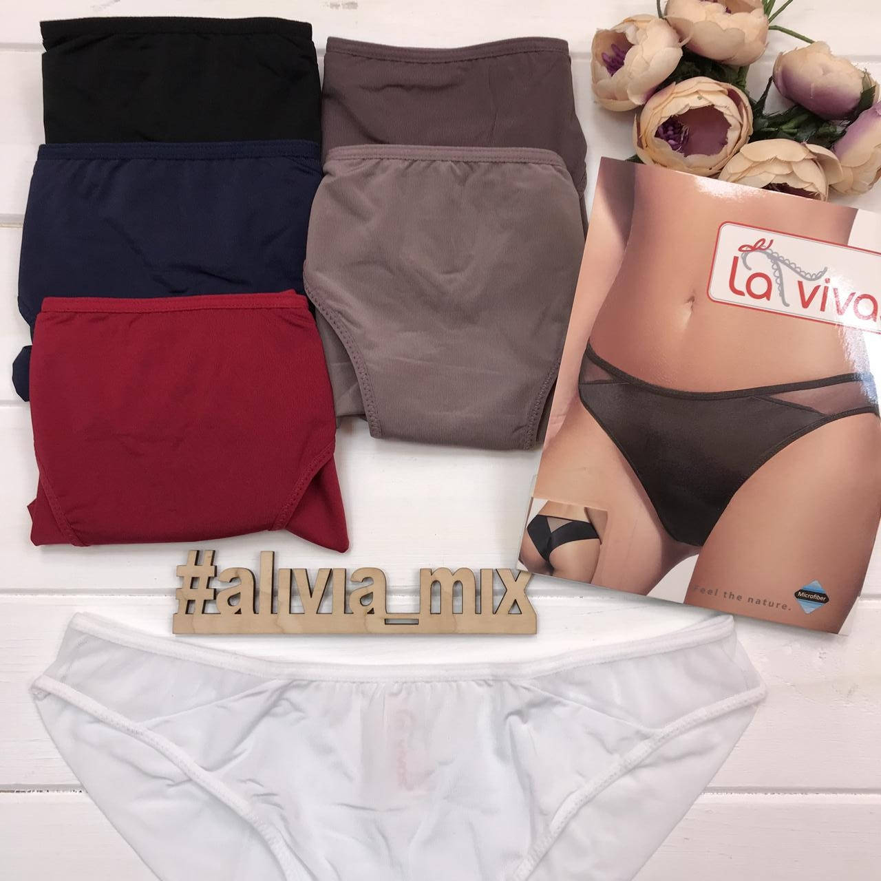 

Трусики из микрофибры американки La vivas Белый, XL