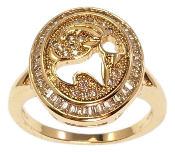 

Кольцо Xuping Позолота 18K "Козерог" р.17