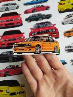 

BMW 3 series Sticker 8*4см влагостойкая наклейка на авто, Оранжевый