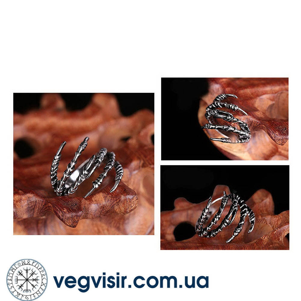 

Шикарное кольцо когти в стиле рок-панк готические в форме когтя длинное мужское унисекс