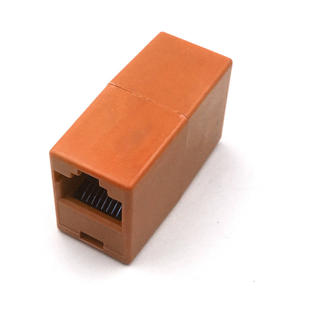

З'єднувач RJ45 8P8C мама / мама RJ45 для з'єднання кабелю, оранжевый, Q100
