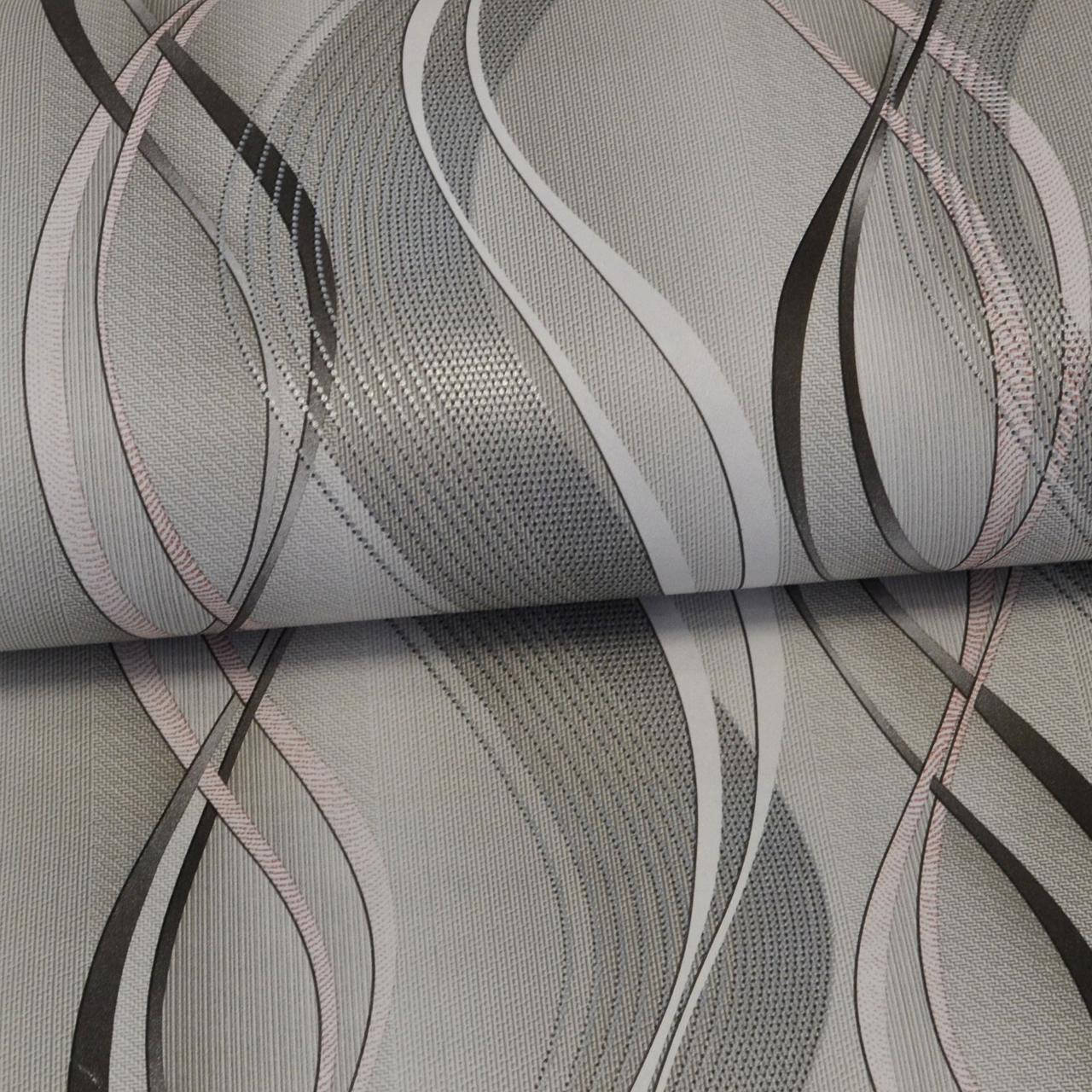 

Обои дуплексные на бумажной основе Континент Риана серый 0,53 х 10,05м (074), Серый, Серый