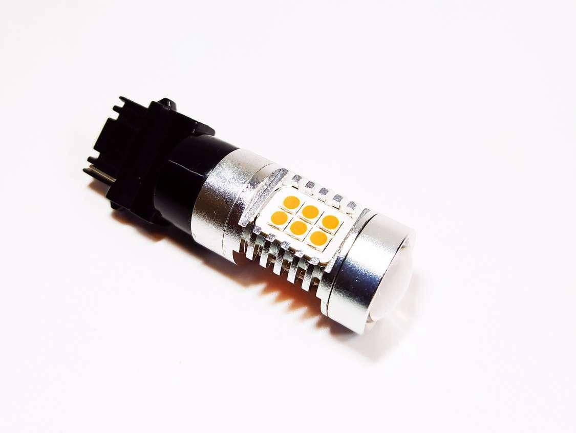 

Автолампа светодиодная LED, T25, P27W, 3156, 12В, 22 SMD 3030, Красная