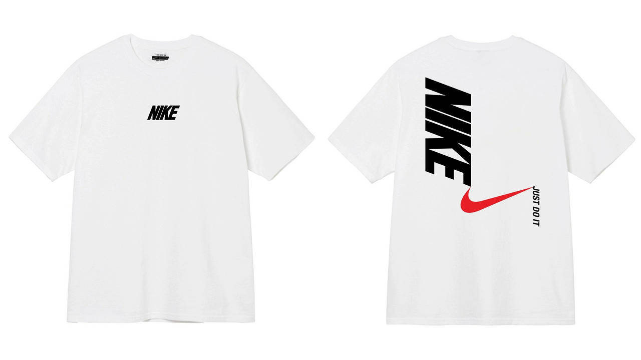

Белая футболка Nike Minimal Two Sides Logo белые футболки Найк унисекс мужская женская