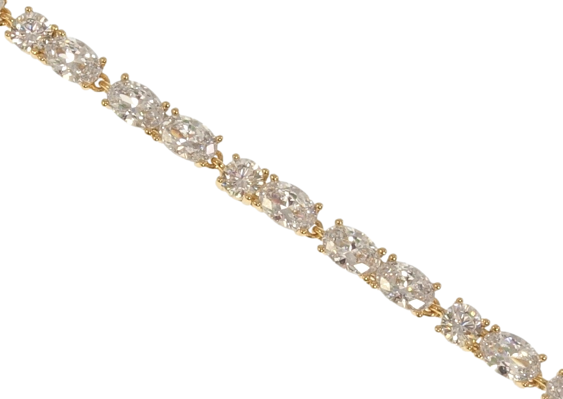 

Браслет Xuping Позолота 18K "Блеск циркония" длина с доп.замком 17,19см х 4мм