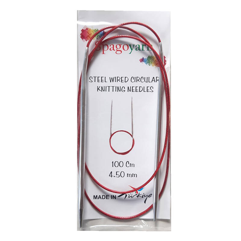 

Спицы круговые 60 см №4 трос в силиконе