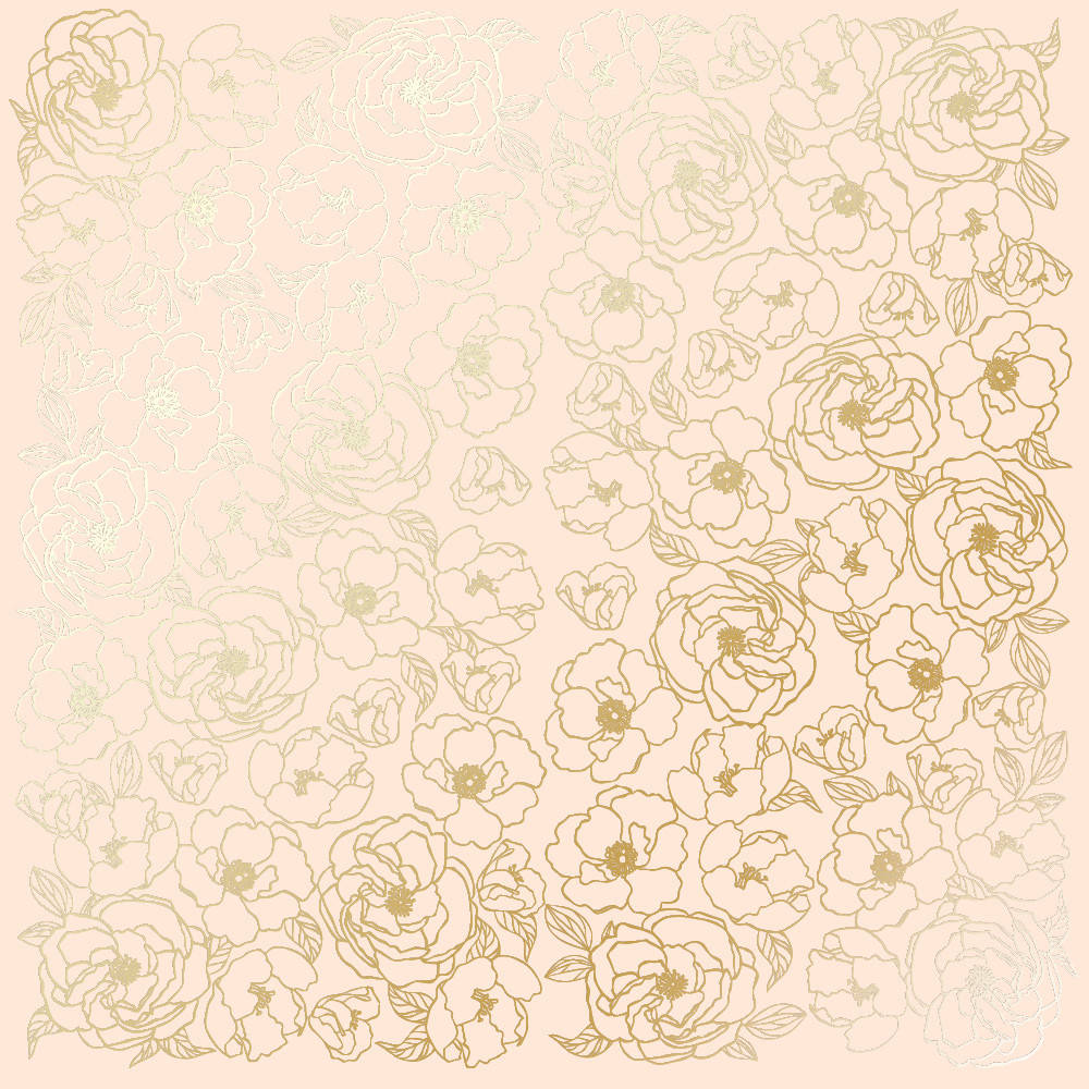 

Папір односторонній з фольгуванням - Golden Pion Beige - Fabrika Decoru - 30x30