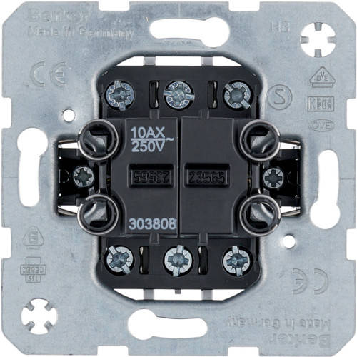 

BERKER Q.x/K.x/S.x/R.x/B.x механізм Вимикач 2-клавішний прохідний 303808