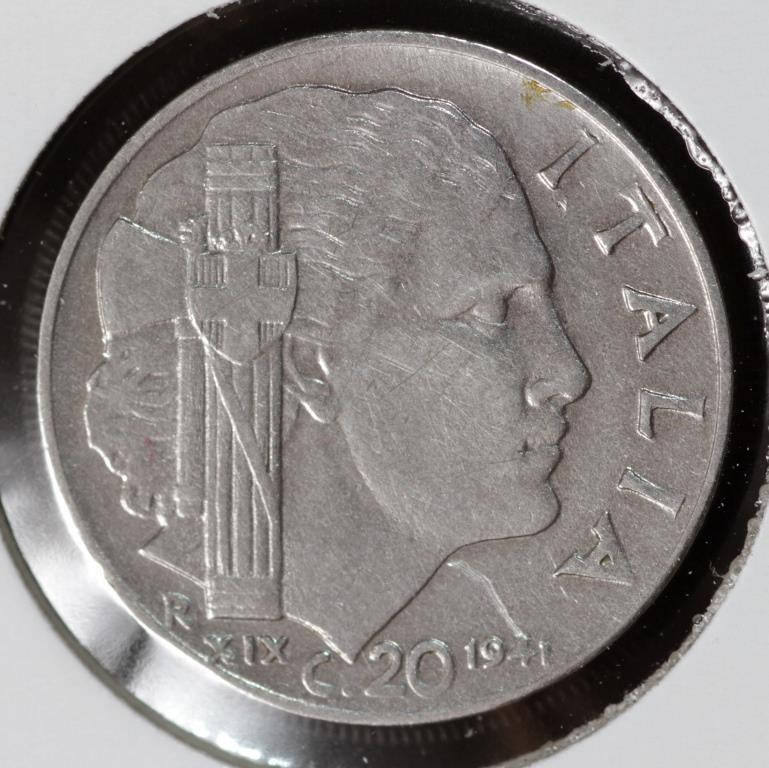 

Монета Италии 20 чентезимо 1941 г.