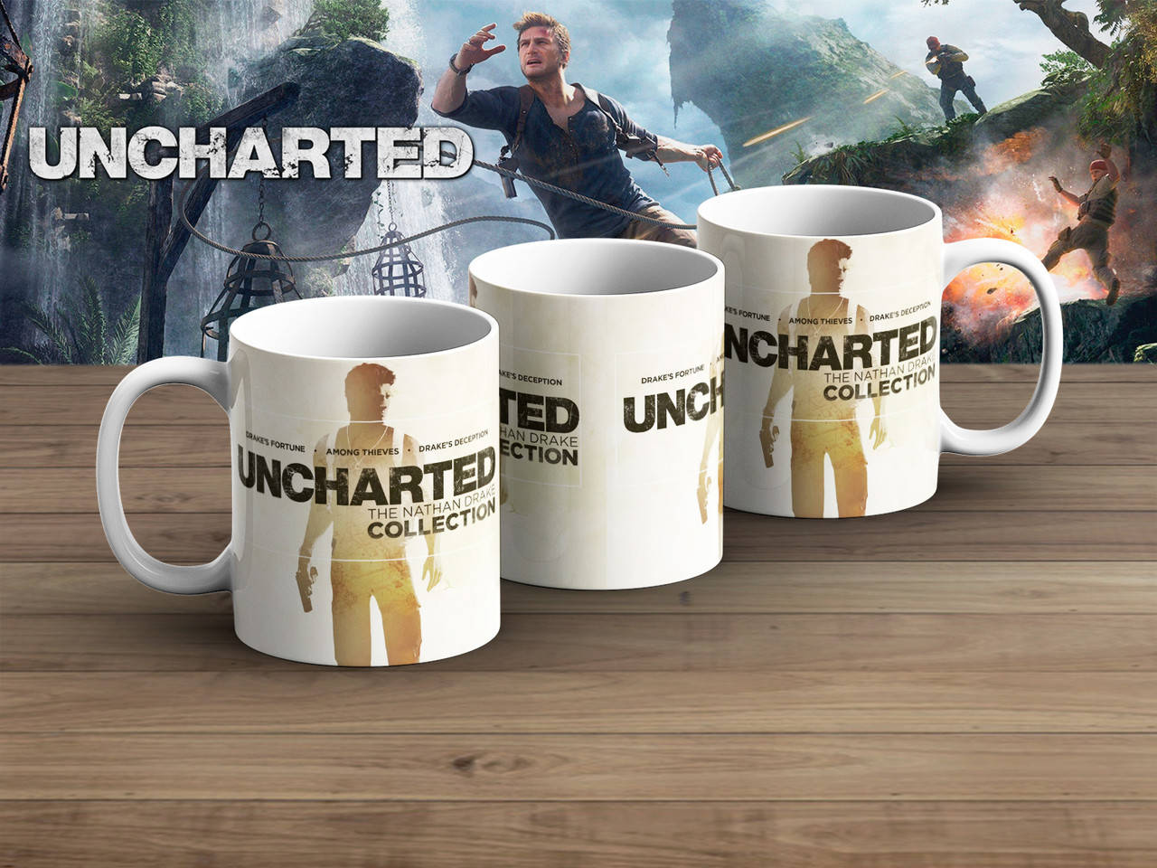 

Чашка Анчартид "The Nathan Drake Collection" / Uncharted, Синий