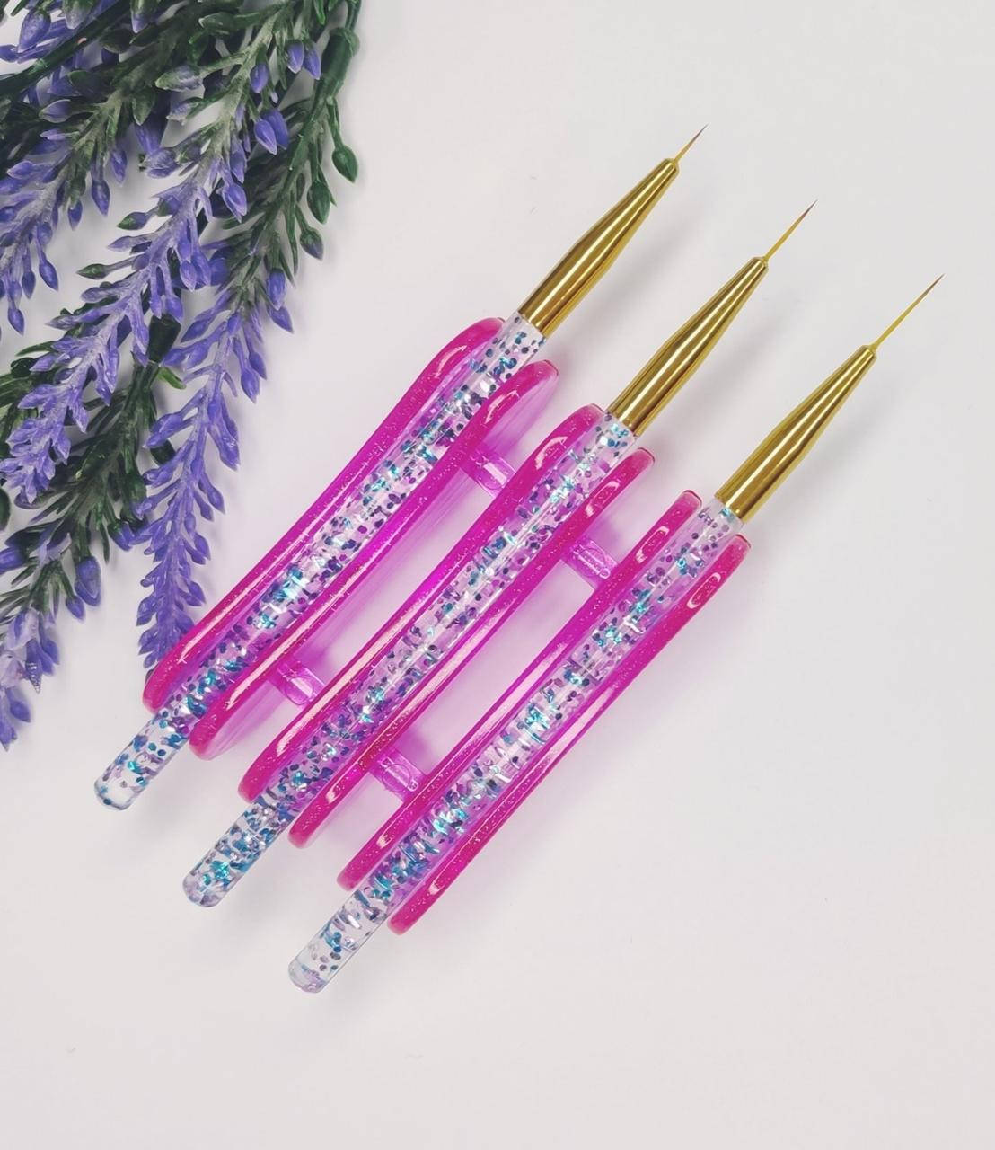 

Подставка для кистей маникюрная розовая