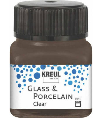 

Краска акриловая по стеклу и керамике Kreul Clear КОРИЧНЕВЫЙ ЭСПРЕССО 20 мл под обжиг