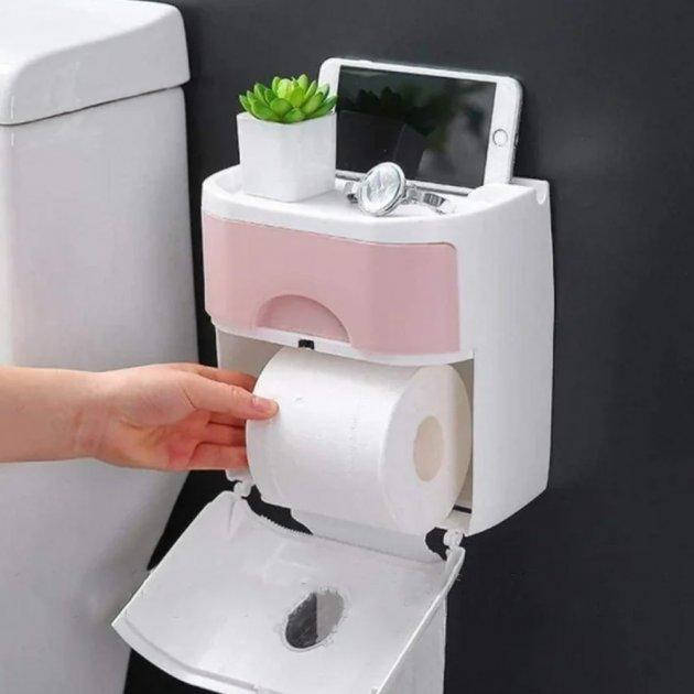 

Органайзер тримач для туалетного паперу Towel Holder Beige, Белый