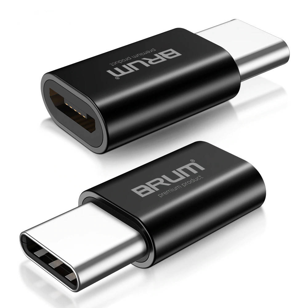 

Переходник BRUM P003 с micro USB на Type-C Чёрный, Черный