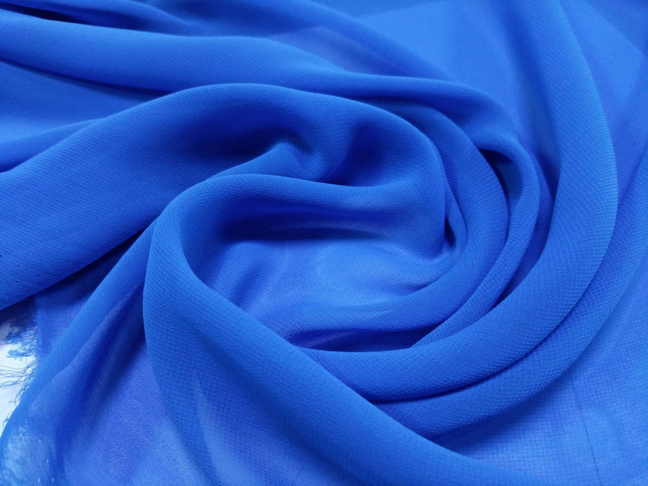 

Шифон однотонный, темный голубой