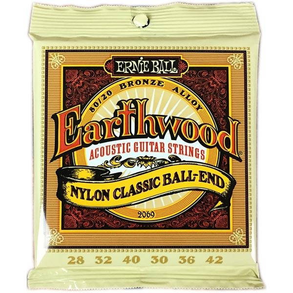 

Струны Ernie Ball 2069 Earthwood Folk Nylon Clear & Gold Normal Tension 28-42