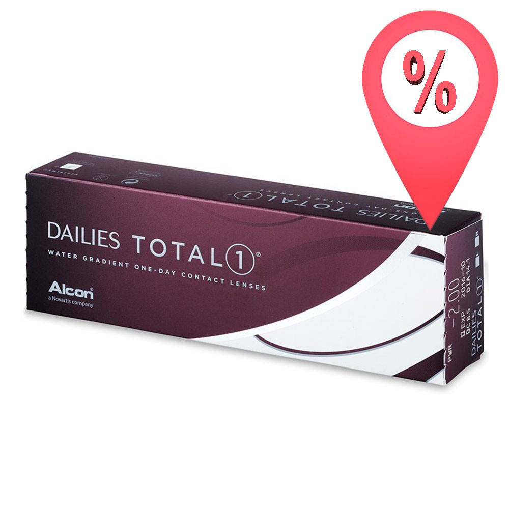 

Контактные линзы Alcon Dailies Total 1 10шт.