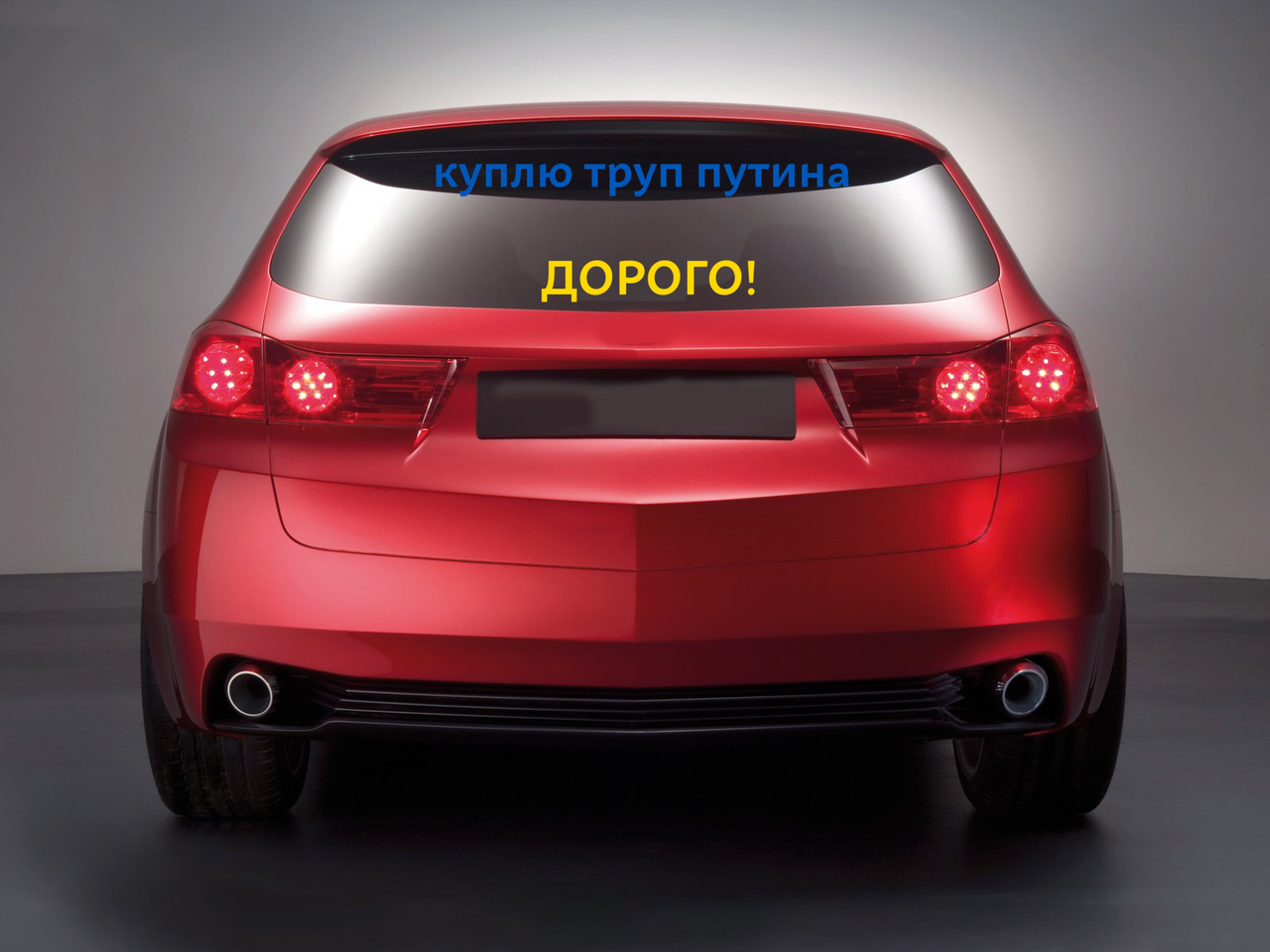 

Наклейка на автомобиль Куплю труп Путина дорого 50 см NA 01.006, Разные цвета