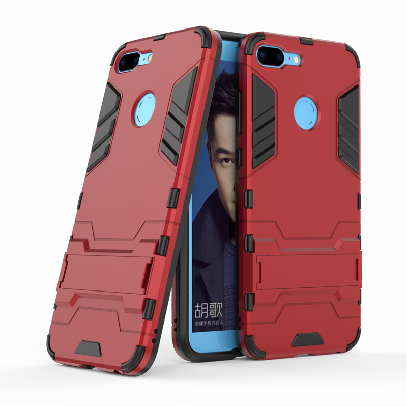 

PC + TPU чехол Metal armor для Huawei Honor 9 Lite (7 цветов) красный