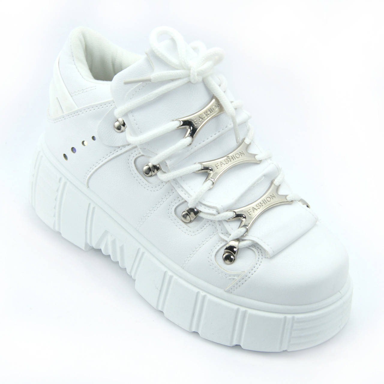 

Кроссовки женские материал-кожзаменитель, Белый